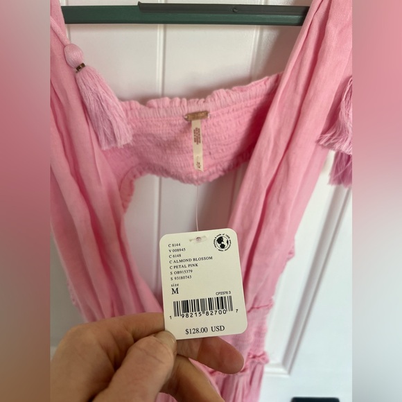 Free People Santa Maria Maxi Dress SZM Petal Pink NWT - Picture 3 of 12